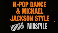 grafica per la promozione del corso di K-Pop e Michael Jackson style